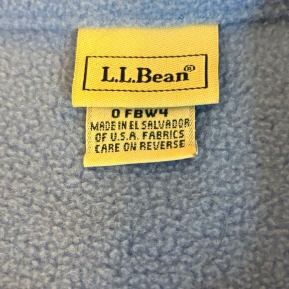 LL Bean Blue Fleece Button Up Shacket Collared Womens Size Large Reg - Picture 5 of 8